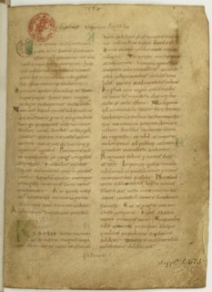 Historia Brittonum by Nennius. First page of manuscript, 11th century. Artist: Anonymous master