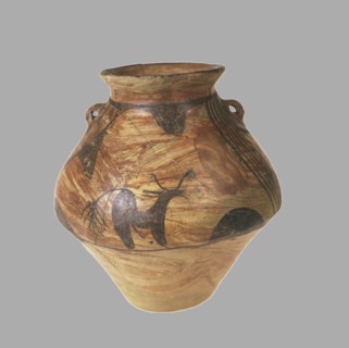 Amphora with Zoomorphic Painting, 3800-3600 BC. Artist: Prehistoric Russian Culture