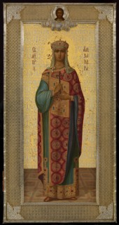 Saint Empress Alexandra, 1883. Artist: Ovchinnikov, Pavel Akimovich (1830-1888)