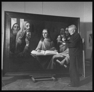 Han van Meegeren painting Jesus Among the Doctors, 1945. Artist: Anonymous