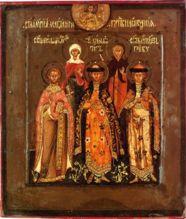 Family icon of the Tsar Boris Godunov, 1598-1605. Artist: Chirin, Prokopy Ivanovich (?-1621/1623)
