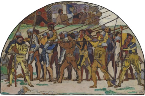 The Retreat from Marignano (Variant), ca 1897. Artist: Hodler, Ferdinand (1853-1918)