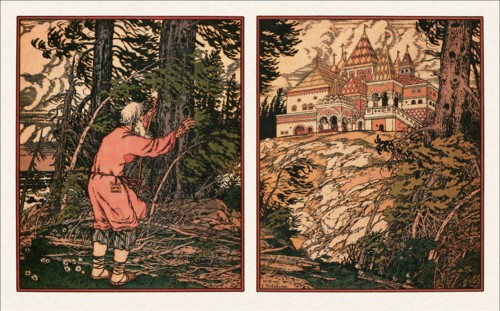 Illustration to the The Tale of the Fisherman and the Fish, 1933. Artist: Bilibin, Ivan Yakovlevich (1876-1942)