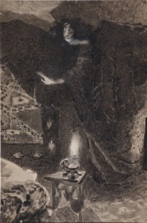 Illustration to the poem The Demon by Mikhail Lermontov, 1890-1900. Artist: Vrubel, Mikhail Alexandrovich (1856-1910)