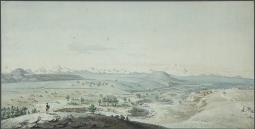 View of the Konstantinogorsk Fortress from the Mountain Mashuk, 1805. Artist: Korneev (Karneev), Yemelyan Mikhaylovich (ca 1780-after 1839)