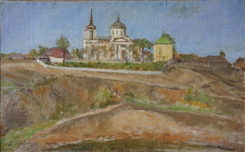 Tarkhany. View of the Church of the Archangel Michael, 1938. Artist: Gokhstein, Meer Michailovich (1872-1942)