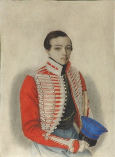Portrait of Alexander Ivanovich Bezobrazov, 1839. Artist: Anonymous