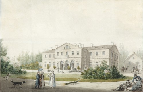 The manor house Priyutino, 1830. Artist: Ivanov, Ivan Alexeyevich (1779-1848)