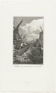 Arrival of Tsar Peter the Great in Zaandam, 1697, c. 1829. Artist: Velijn, Philippus (1787-1836)