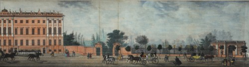 The Anichkov Palace. From the panorama of the Nevsky Prospekt, 1830. Artist: Ivanov, Ivan Alexeyevich (1779-1848)