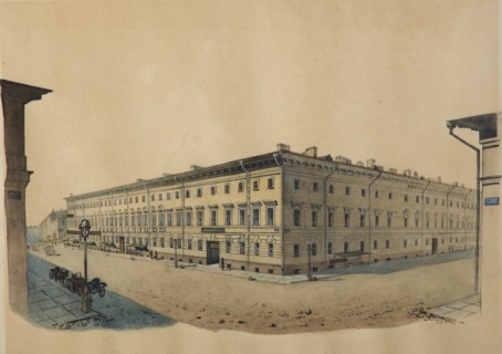 The ordonance house at Sadovaya Street in Petersburg, 1862. Artist: Bagantz, Friedrich Heinrich (1834-1873)