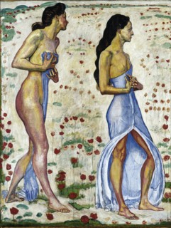 Two Women in Flowers (Emotion 1a), 1901-1906. Artist: Hodler, Ferdinand (1853-1918)