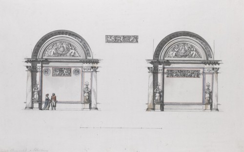 Design for the Sheremetev palace, Ostankino, c. 1796. Artist: Quarenghi, Giacomo Antonio Domenico (1744-1817)