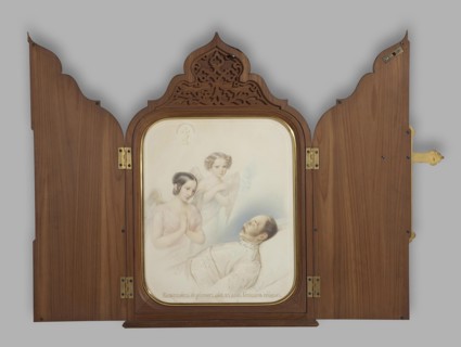 Emperor Nicholas I on the deathbed, 1855. Artist: Hau (Gau), Vladimir Ivanovich (1816-1895)