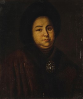 Portrait of Tsarina Evdokiya Feodorovna Lopukhina (1669-1731), the wife of tsar Peter I of Russia, 1 Artist: Anonymous
