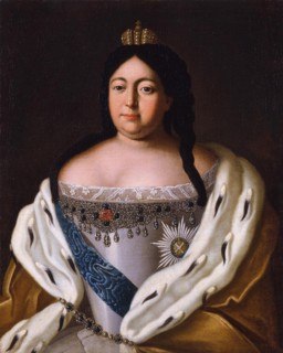 Portrait of Empress Anna Ioannovna (1693-1740), 18th century. Artist: Anonymous