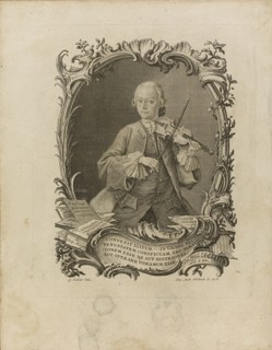 Leopold Mozart. Frontispiece of the Versuch einer gründlichen Violinschule, 1756. Artist: Friedrich (Fridrich), Jakob Andreas (1683-1751)