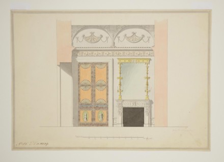 Design of the Cabinet Library, Early 1780s. Artist: Cameron, Charles (ca. 1730/40-1812)
