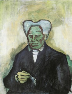 Portrait of Arthur Schopenhauer, 1908. Artist: Kubista, Bohumil (1884-1918)