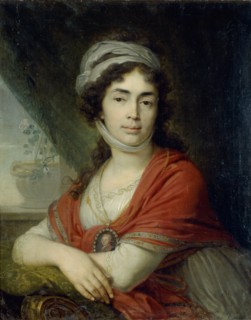 Portrait of Maria (Marfa) Dmitrievna Dunina, née Norova, 1799. Artist: Borovikovsky, Vladimir Lukich (1757-1825)