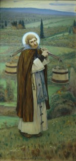 Saint Sergius' labours (Triptych, Left part), 1896. Artist: Nesterov, Mikhail Vasilyevich (1862-1942)