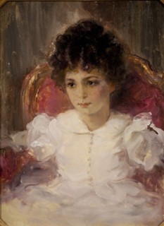 Portrait of Tatyana Sergeevna Khokhlova, née Botkina (1897-1985) as Child. Artist: Serov, Valentin Alexandrovich (1865-1911)
