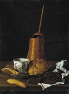 Still life with chocolate and pastries, 1770. Artist: Meléndez, Luis Egidio (1716-1780)