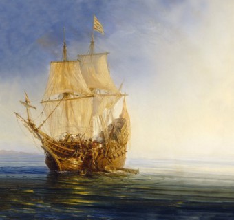 Capture a galleon. Artist: Gudin, Jean Antoine Théodore (1802-1880)
