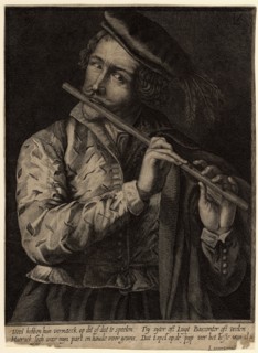 The Flute Player. Artist: Vorsterman, Lucas, the Elder (1595-1675)