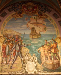 Conquest Of Peru by Francisco Pizarro. Artist: Anonymous