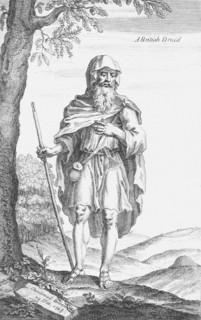 A British Druid (from Stonehenge by William Stukeley), 1723. Artist: Van Der Gucht (Vandergucht), Michael (1660-1725)