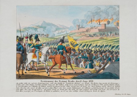 The storming the Brailov fortress on June 15, 1828, c. 1830. Artist: Campe, August Friedrich Andreas (1777-1846)