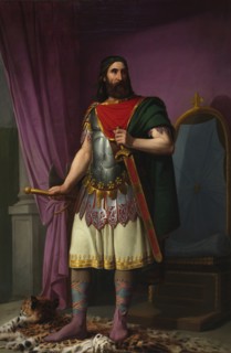Egica, Visigoth King, 1853. Artist: Esquivel y Rivas, Carlos María (1830-1867)