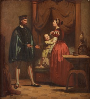 Karin Månsdotter, Eric XIV and Son Gustav, 1858. Artist: Blackstadius, Johan Zacharias (1816-1875)