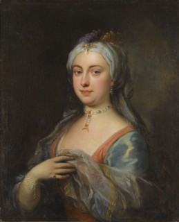 Portrait of Lady Mary Wortley Montagu (1689-1762). Artist: Highmore, Joseph (1692-1780)