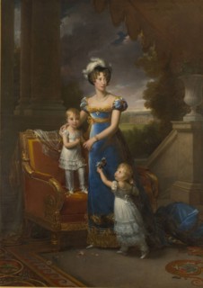 Duchesse de Berry with children Louise Marie Thérèse d'Artois and Henri d'Artois, 1822. Artist: Gérard, François Pascal Simon (1770-1837)