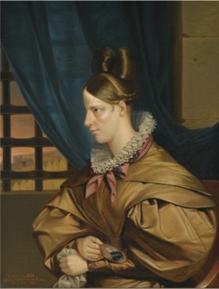 Duchesse de Berry imprisoned in the Chateau of Blaye, End 1830s. Artist: Riss, François Nicolas (1804-1886)