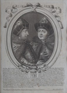 The Tsars Ivan Alexeyevich and Peter Alexeyevich of Russia. Artist: Larmessin, Nicolas de (1640-1725)