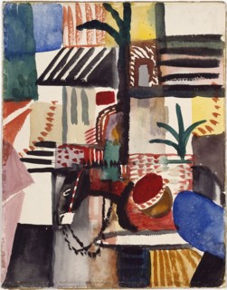 Man with Donkey (Tunisia), 1914. Artist: Macke, August (1887-1914)