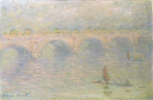 Monet, Pont de Waterloo, effet de soleil