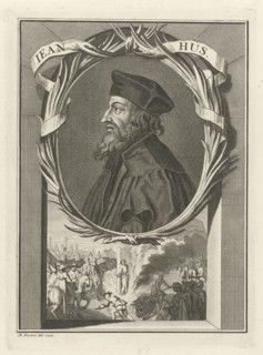 Portrait of John Hus, 1712. Artist: Picart, Bernard (1673?1733)