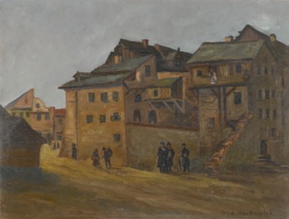Jewish quarter in Krakow. Artist: Markowicz, Artur (1872-1934)