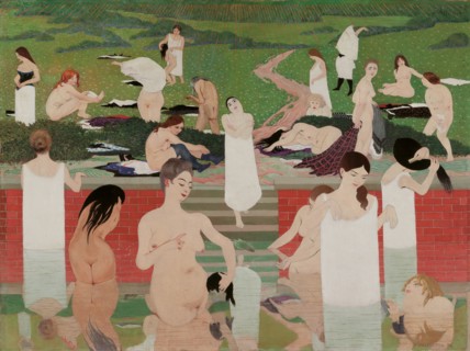 The Bath: Summer Evening (Le bain au soir d'été), 1892-1893. Artist: Vallotton, Felix Edouard (1865-1925)