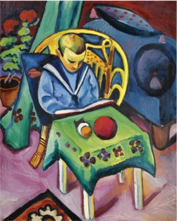 Boy with book and toys, 1912. Artist: Macke, August (1887-1914)