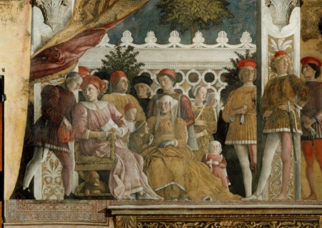 Court of Gonzaga (Fresco in the Camera degli Sposi in the Palazzo Ducale in Mantua), 1474. Artist: Mantegna, Andrea (1431-1506)