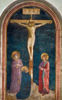 The Crucifixion with Saint Dominic, c. 1440. Artist: Angelico, Fra Giovanni, da Fiesole (ca. 1400-1455)