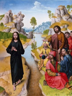 Saint John the Baptist preaching, 15th century. Artist: Bouts, Dirk, (Workshop)