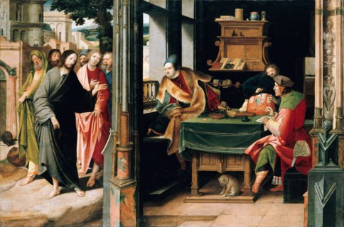 The Vocation of Saint Matthew. Artist: Engebrechtsz., Cornelis (ca. 1462-1527)