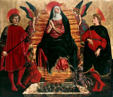 Assumption of the Virgin with Saints Julian and Minias, 1449-1450. Artist: Andrea del Castagno (c. 1418-1457)