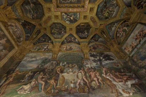 Fresco detail from the Chamber of Amor and Psyche, 1526-1534. Artist: Romano, Giulio (1499-1546)